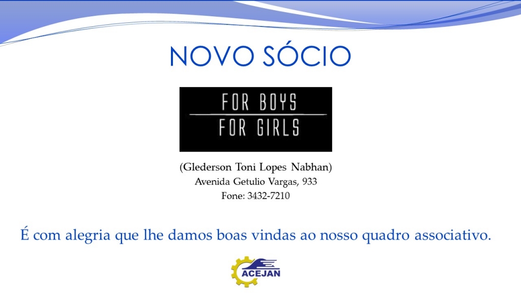 NOVO SÓCIO
