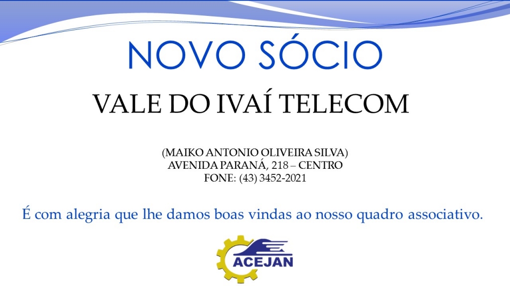 NOVO SÓCIO