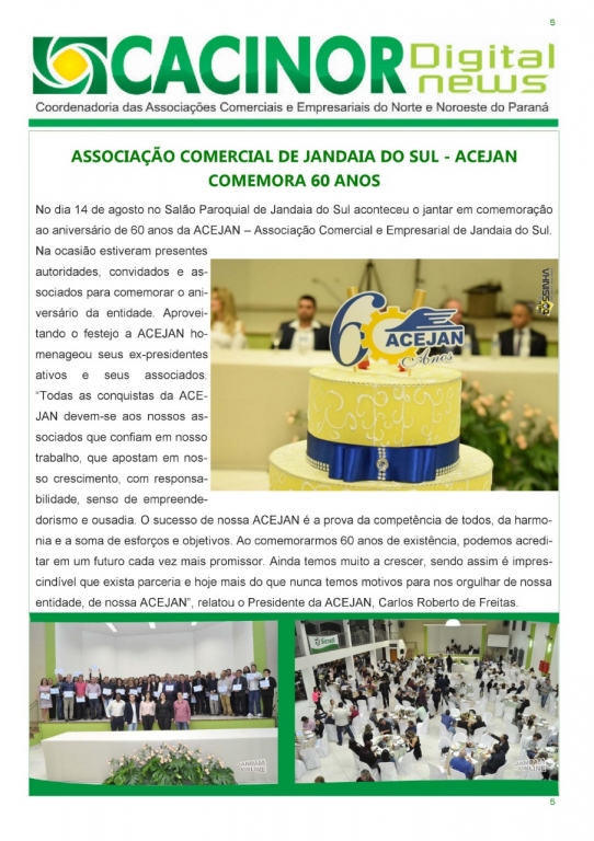 ACEJAN NO INFORMATIVO DA CACINOR DIGITAL NEWS