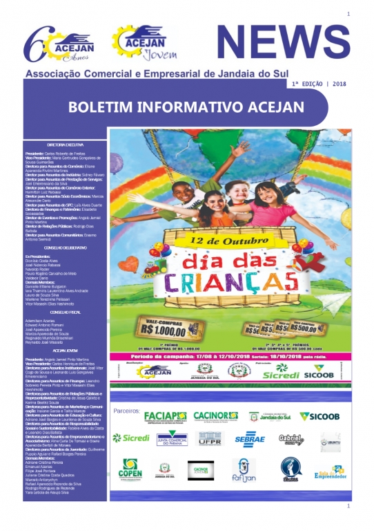 1ª EDIÇÃO INFORMATIVO ONLINE ACEJAN