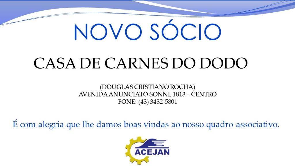 NOVO SÓCIO