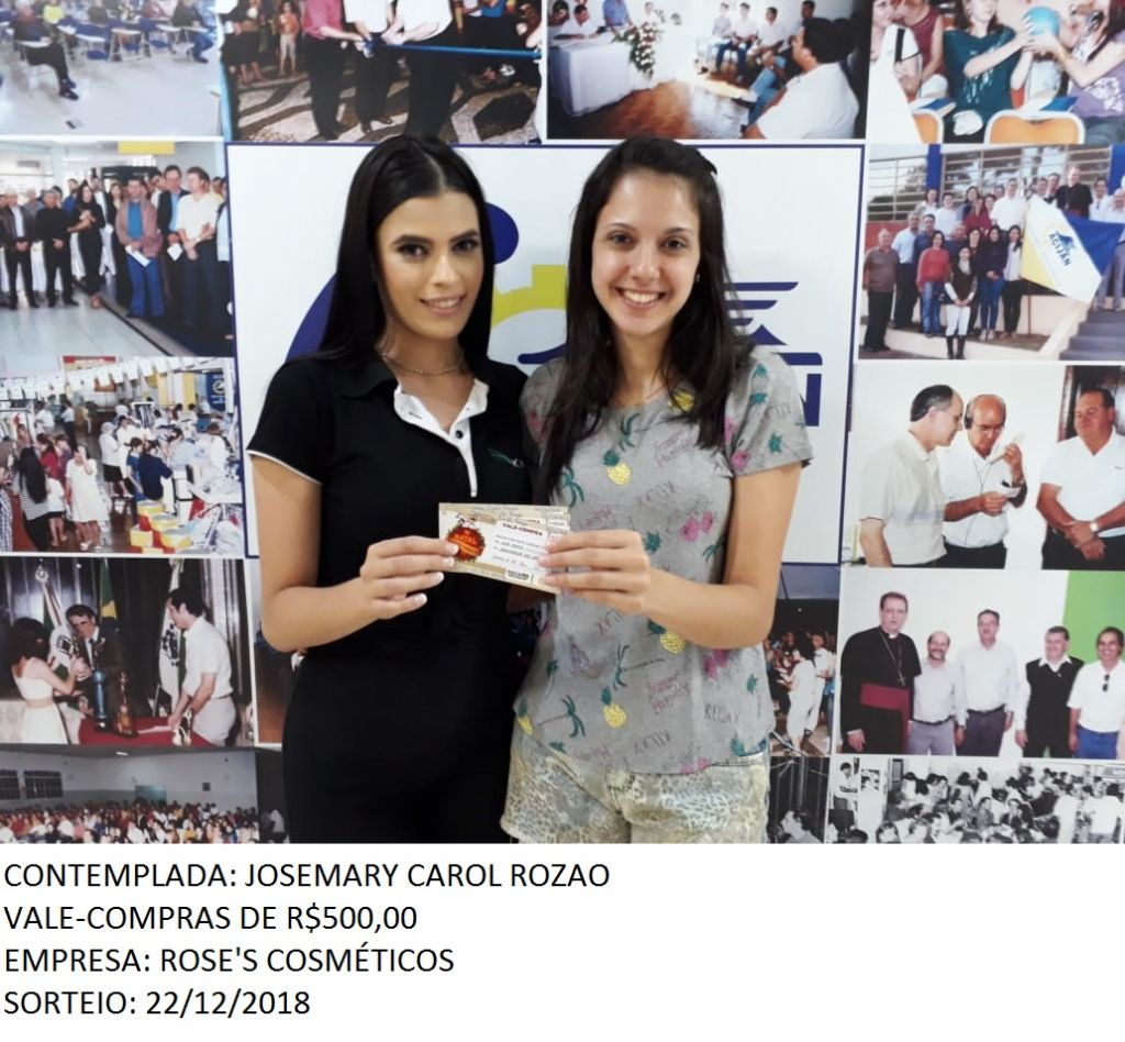 ENTREGA VALE-COMPRAS AS CONTEMPLADAS DA CAMPANHA “NATAL SONHO DOURADO” 2018
