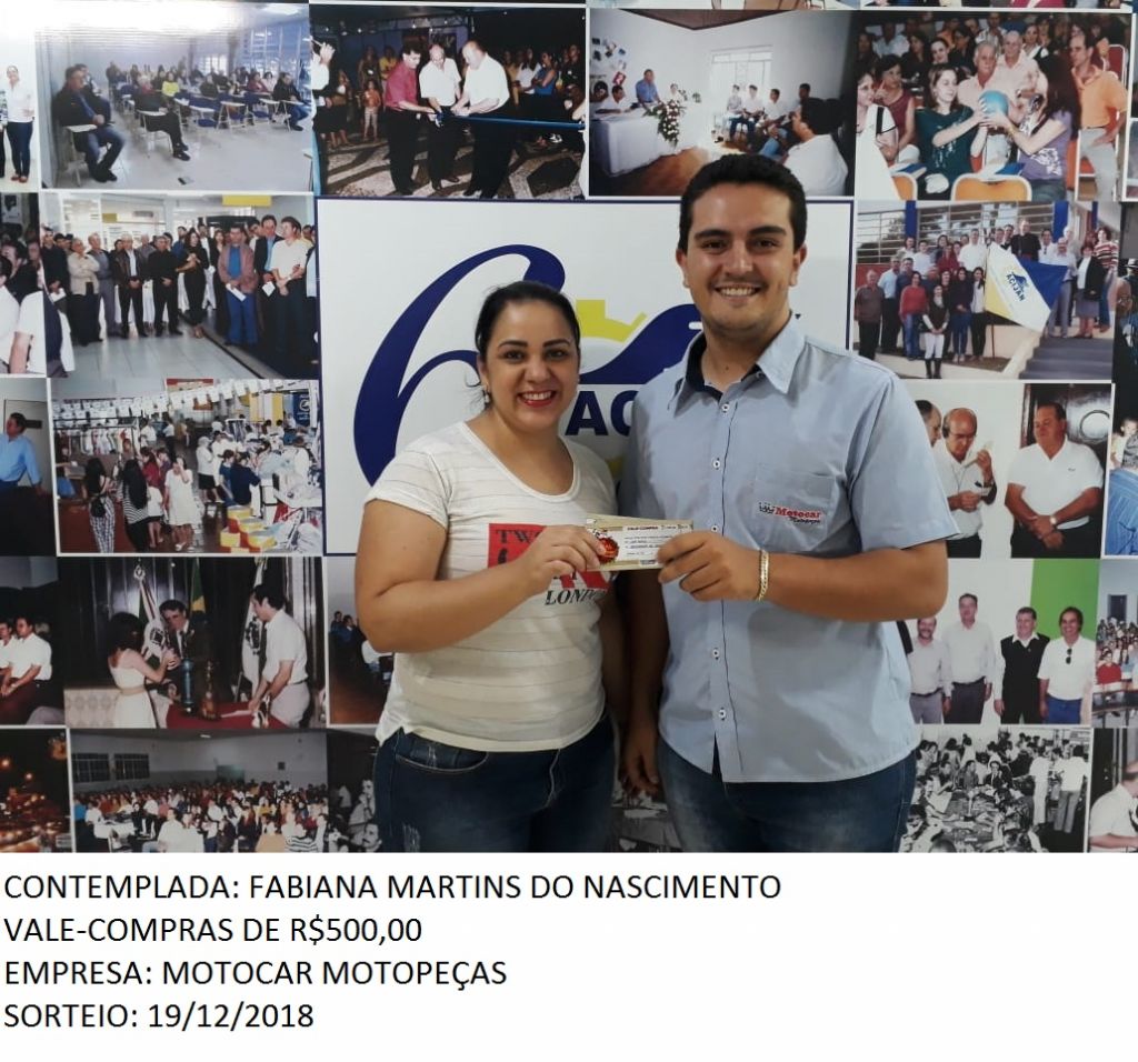 ENTREGA VALE-COMPRAS  DA CAMPANHA “NATAL SONHO DOURADO” 2018