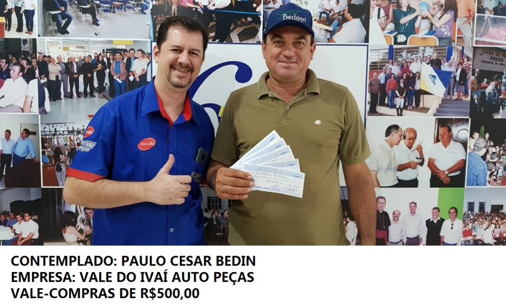 CONTEMPLADO DA CAMPANHA “DIA DOS NAMORADOS” 2019.