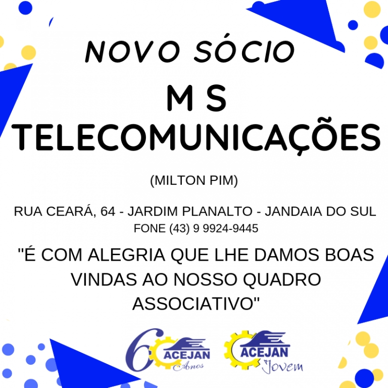 NOVO SÓCIO!