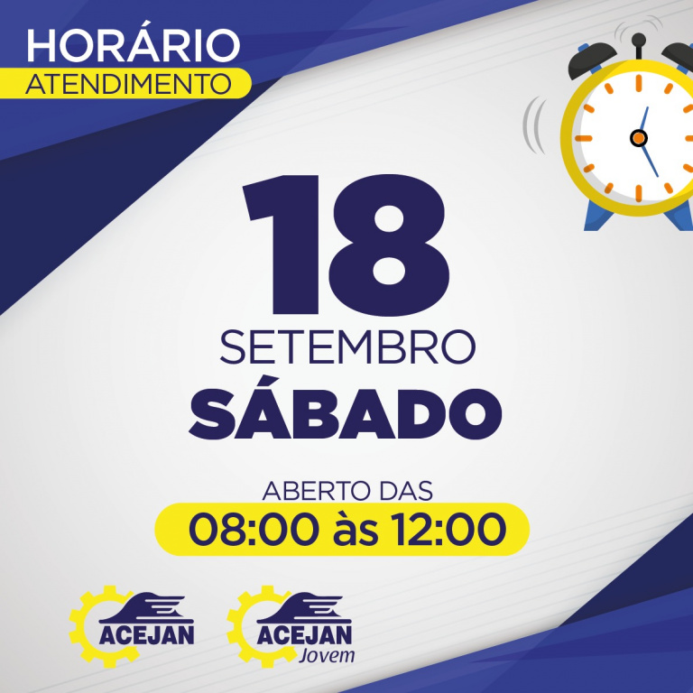 HORÁRIO DE ATENDIMENTO COMÉRCIO DE JANDAIA DO SUL