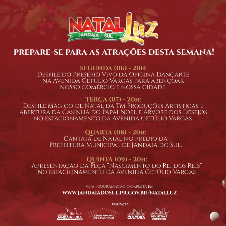 PREPARE-SE PARA AS ATRAÇÕES DESTA SEMANA!