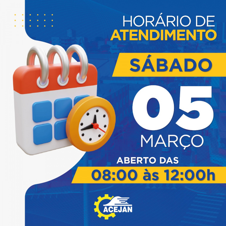 HORÁRIO DE ATENDIMENTO COMÉRCIO DE JANDAIA DO SUL