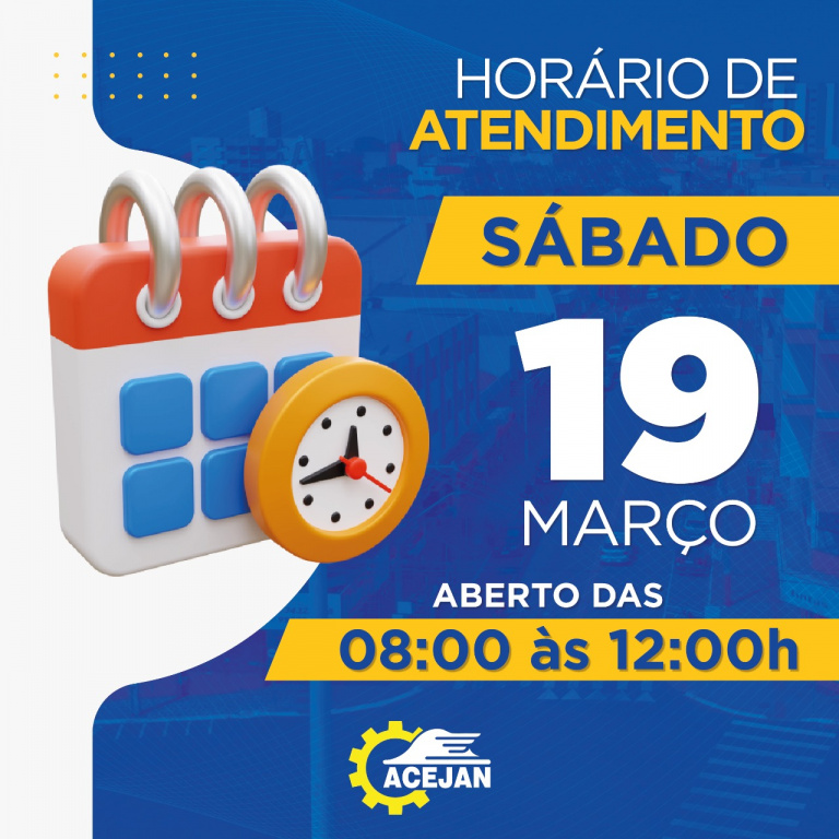 HORÁRIO DE ATENDIMENTO COMÉRCIO DE JANDAIA DO SUL