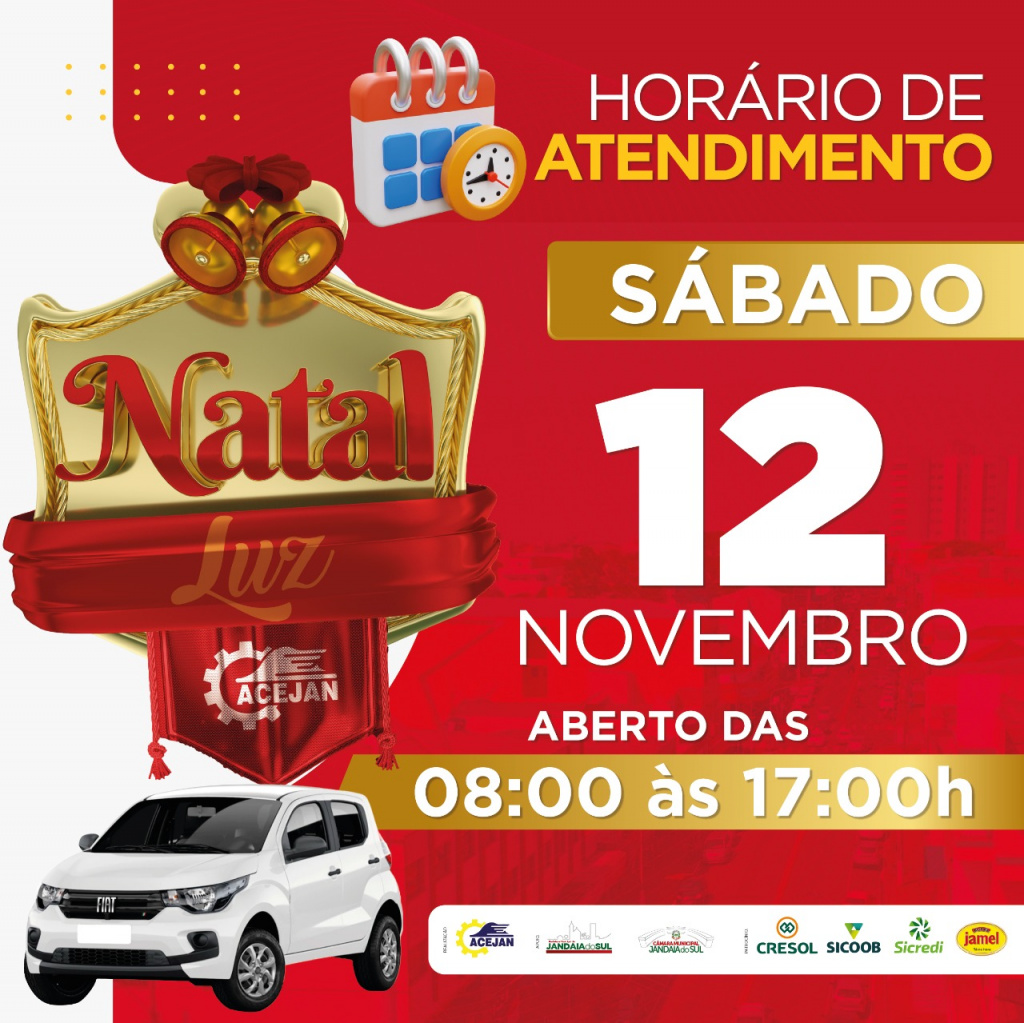 HORÁRIO ESPECIAL ABERTURA DO COMÉRCIO DE JANDAIA DO SUL