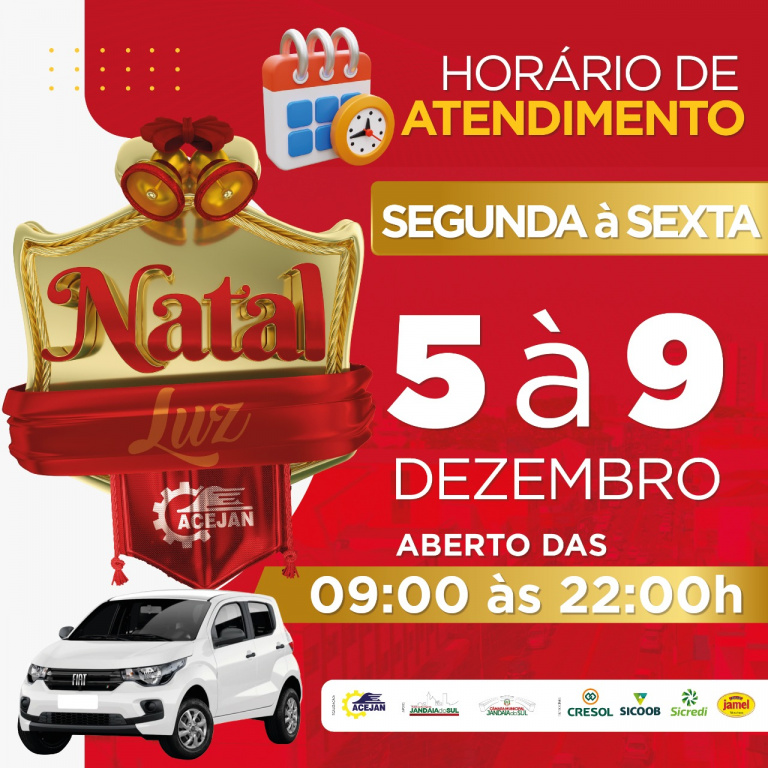 HORÁRIO ESPECIAL ABERTURA DO COMÉRCIO DE JANDAIA DO SUL