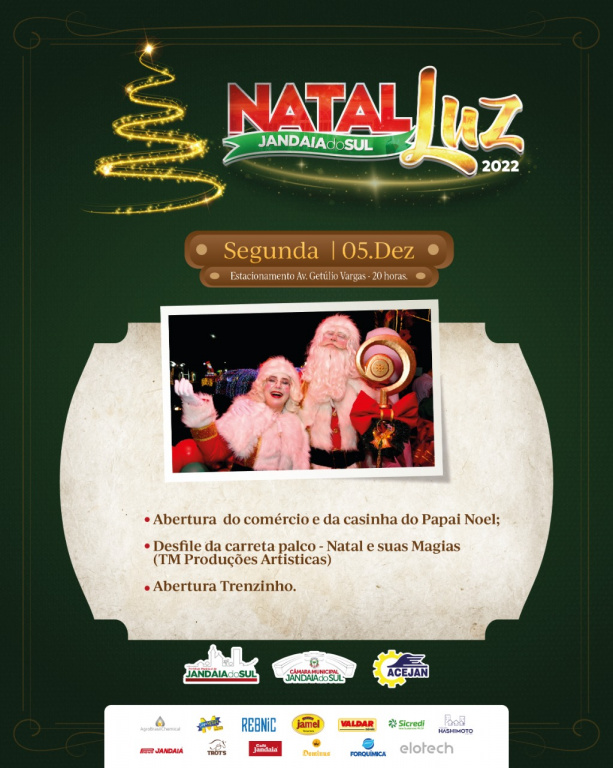 PROGRAMAÇÃO NATAL LUZ 2022