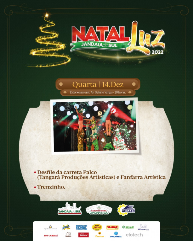 PROGRAMAÇÃO NATAL LUZ 2022