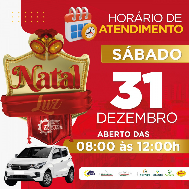 HORÁRIO DE ATENDIMENTO DO COMÉRCIO DE JANDAIA DO SUL