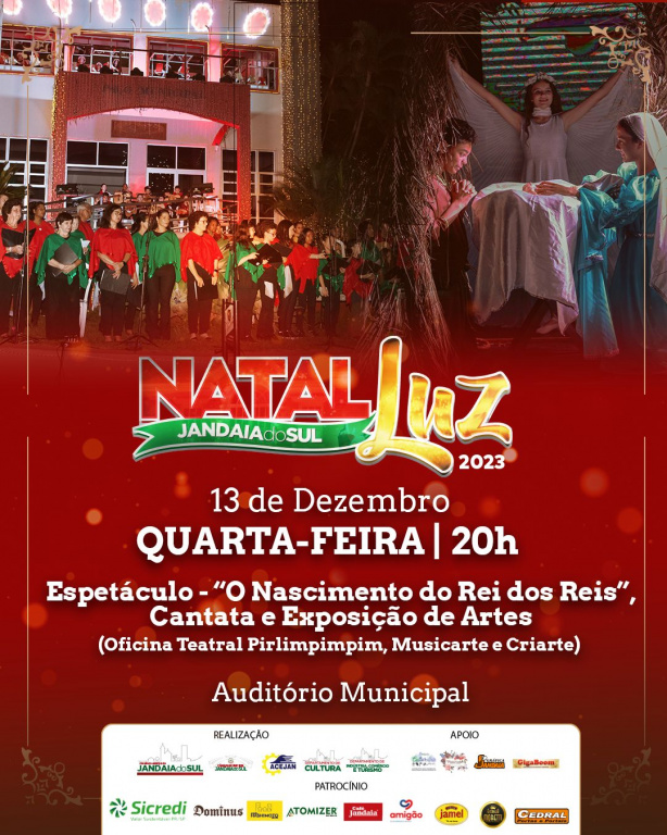 PROGRAMAÇÃO OFICIAL DO NATAL LUZ JANDAIA DO SUL 2023