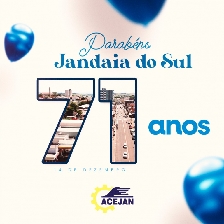 PARABÉNS JANDAIA DO SUL 71 ANOS