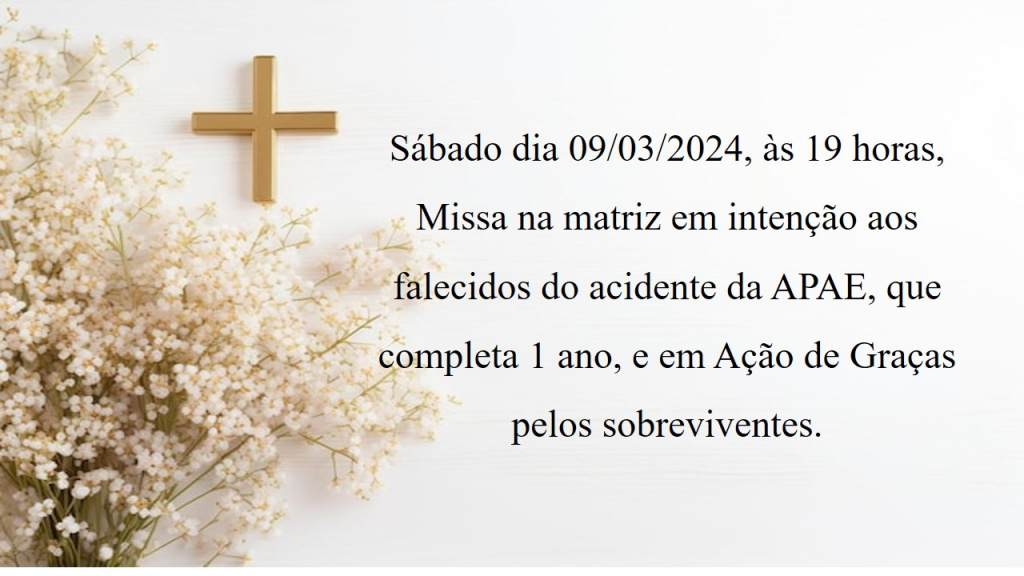 CONVITE MISSA APAE!