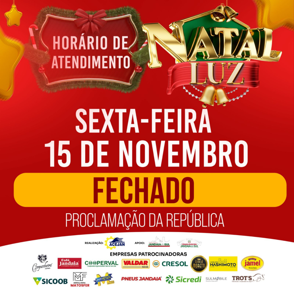 FERIADO PROCLAMAÇÃO DA REPÚBLICA