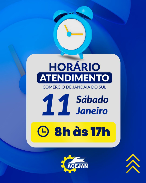 HORÁRIO ESPECIAL ABERTURA DO COMÉRCIO DE JANDAIA DO SUL