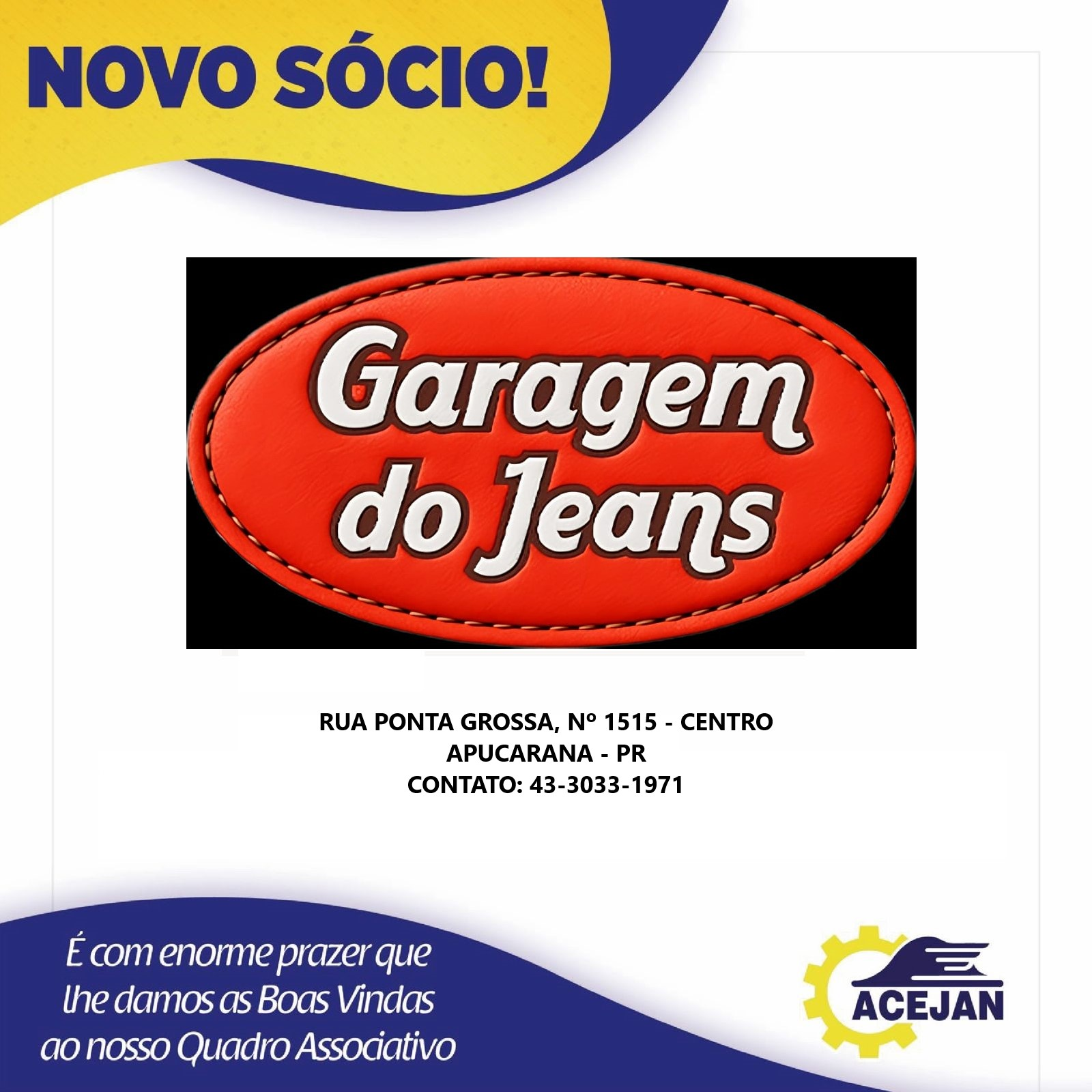 NOVO SÓCIO!