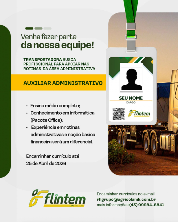 FLINTEM LOGÍSTICA CONTRATA!