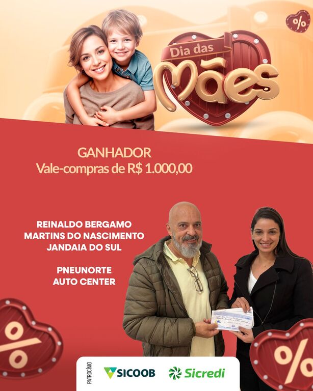 CONTEMPLADO DA CAMPANHA DIA DAS MÃES ACEJAN 2026