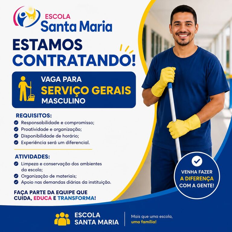 ESCOLA SANTA MARIA CONTRATA!