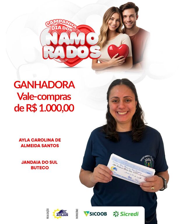 CONTEMPLADA DA CAMPANHA DIA DOS NAMORADOS ACEJAN 2026